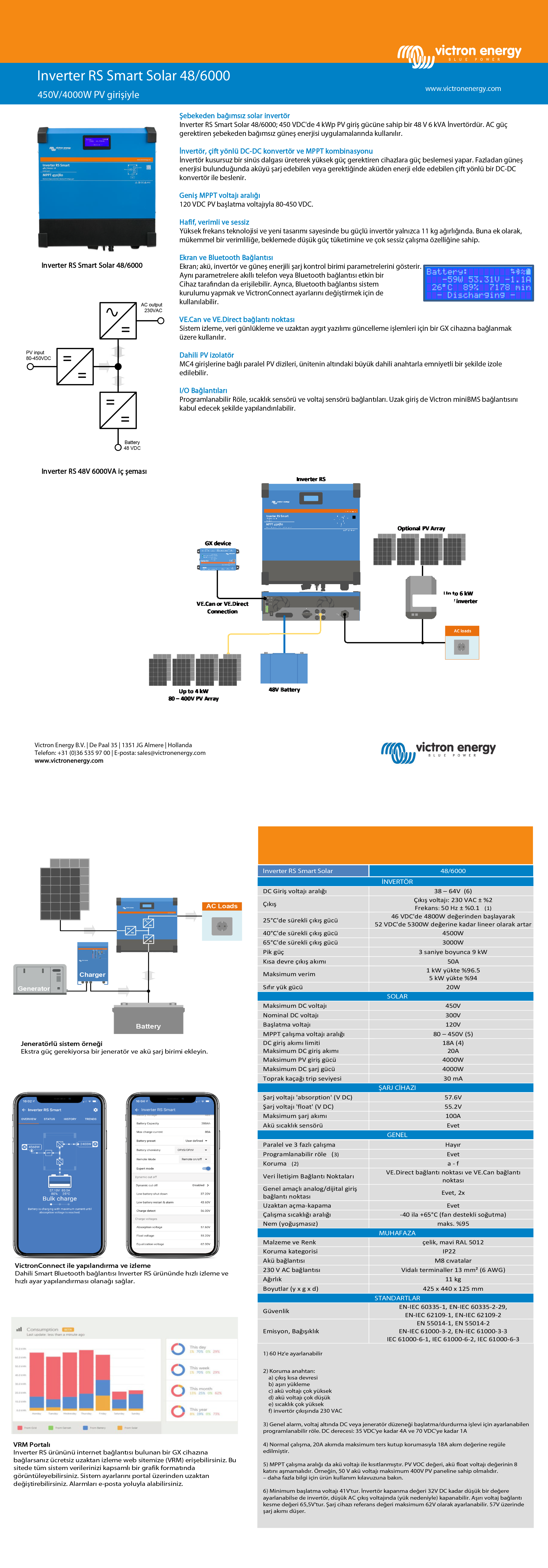 İnvertör RS 48/6000 230V Smart Solar